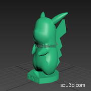 皮卡丘STL打印模型下载 3D打印卡通角色模型下载