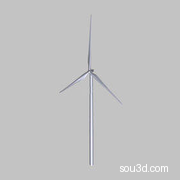 风力涡轮机（风力发电机）3D模型