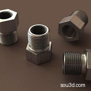 0-75在里面-16-适用于反向螺纹的unf外螺纹-14X1mm内螺纹