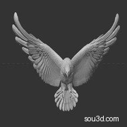 展翅老鹰 鸟类 动物 3D打印模型
