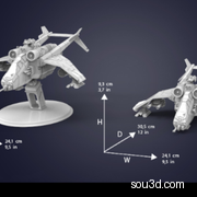 女武神直升机3D打印模型适合FDM打印