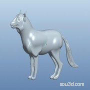 狼 3D模型（SolidWorks/ProE设计，提供stl文件）