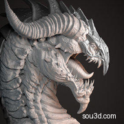尖叫的龙头100 150 以及200 高度mm3D