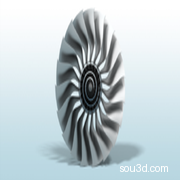 3D可打印高旁通风扇