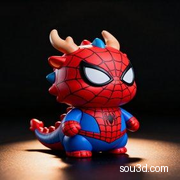 蜘蛛侠奶龙 我是奶龙 Q版3D打印stl手办玩具