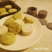 月饼模具和脸