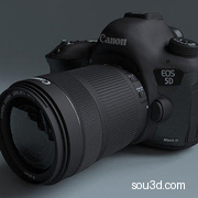 佳能数码单反相机Canon EOS 5D Mark III 3D模型 (Blender, 3ds, fbx, obj,st格式)