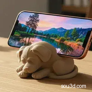 狗狗手机支架——可爱桌面装饰和充电座