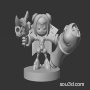 鲁班七号游戏手办模型 3D打印模型
