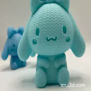可爱的针织大耳狗蝴蝶结玉桂狗