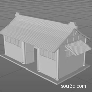 中式古建筑亭子阁楼房屋牌楼三维3D模型32