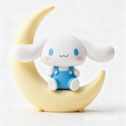 【月亮玉桂狗模型】狗 玉桂狗 大耳狗 可爱小狗 三丽鸥 手办 3D打印