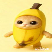 meme猫&香蕉猫 搞笑小猫 猫 香蕉猫 meme 手办 摆件