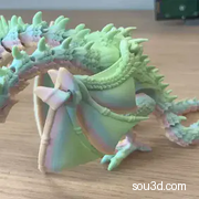 王者基多拉三头龙-铰链关节可动活动玩具