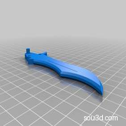 改良蝴蝶刀-游戏模型3D玩具刀具打印