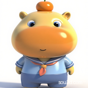 【Q版&卡通IP人物】学生装水豚噜噜 3D打印 摆件 模型 手办