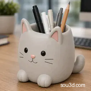 可爱猫咪笔筒