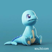 3D异色杰尼龟模型 宝可梦