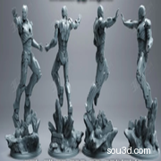 高精度钢铁侠3D打印完整拆件模型stl