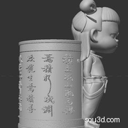 哪吒笔筒5 魔童降世 人物手办 桌面摆件 3D打印模型