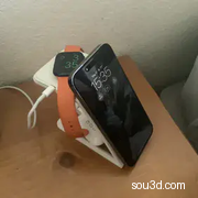 MagSafe 双项充电器支架 （适用于 iPhone 和 Apple Watch v1）-3D打印模型