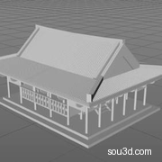 中式古建筑亭子阁楼房屋牌楼三维3D模型29
