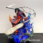 火影忍者宇智波斑战斗姿态3D打印模型STL数据文件豆豆003-精美手办