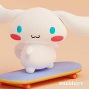 月桂狗踩滑板