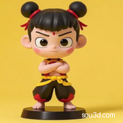 Q版魔童哪吒 双手抱胸，怡然自若