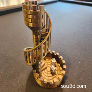 骰子塔城堡楼梯-流行有趣的3D打印模型