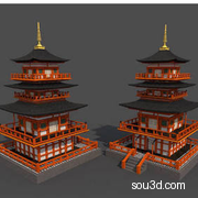 中国古代阁楼塔楼佛塔寺庙