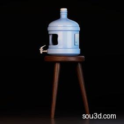 3D水瓶桶装水模型Water_stl