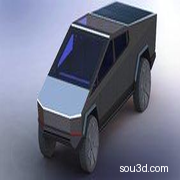 特斯拉Cybertruck 3D打印模型
