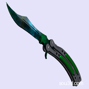 【CSgo--蝴蝶刀-绿宝石】蝴蝶刀 刀 武器 手办 模型