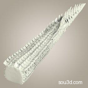 怪兽怪物尾骨尾巴爪子蝎尾鱼尾三维3D打印模型Reptile_D