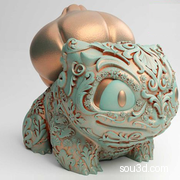 花纹妙蛙种子-3D梦可宝模型