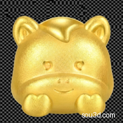 黄金小马转运珠摆件