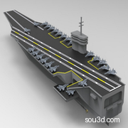 3D打印航空母舰模型