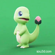 3D绿化小火龙模型 宝可梦