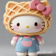 Hello Kitty凯蒂猫&饼饼kitty手办