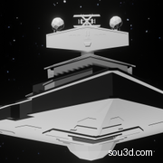 帝国I级歼星舰(简易打印+ 支架)