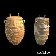 陶罐 复古罐子瓷罐 陶土罐 瓦罐 陶器3D模型