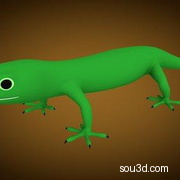低面卡通动物家禽家畜猪牛羊狗鸡昆虫螃蟹孔雀蜗牛模型lizard_base_mesh