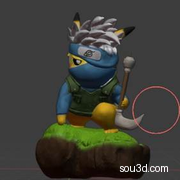 pikachu_kakashi_fn皮卡丘，宝可梦，3D打印,STL格式