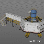 科幻太空基地组合模型