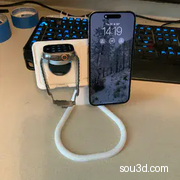 苹果充电支架_适用于 iPhone 和 苹果手表 的 无限双项充电器支架-3D打印模型