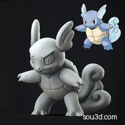 精灵宝可梦手办3D打印模型Wartortle