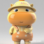 Q版&卡通IP人物：探险装水豚噜噜 3D打印 摆件 模型 手办