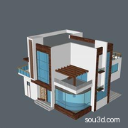 房屋楼房别墅洋房建筑三维淘宝店铺_CFSC443