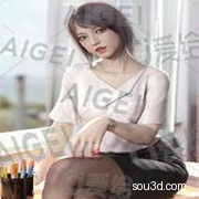 DAZ Studio模型 性感女教师秘书角色3D写实网红人物美女五官发型